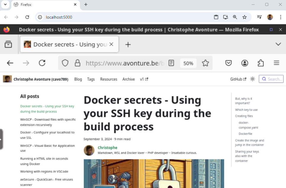 Start Firefox inside Docker in Chrome