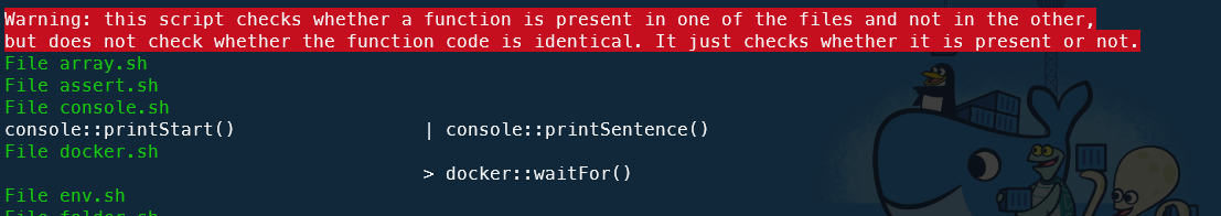 Hide when functions are just in the left-hand folder