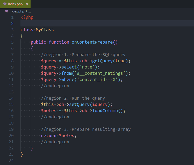 VSCode - Regions folding