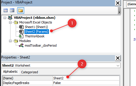 Naming the sheet