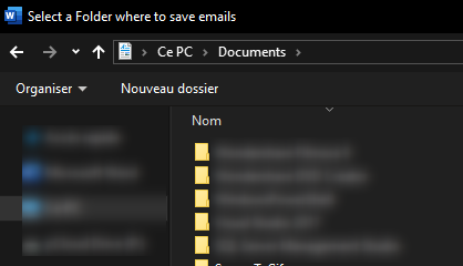 Where emails should be saved?